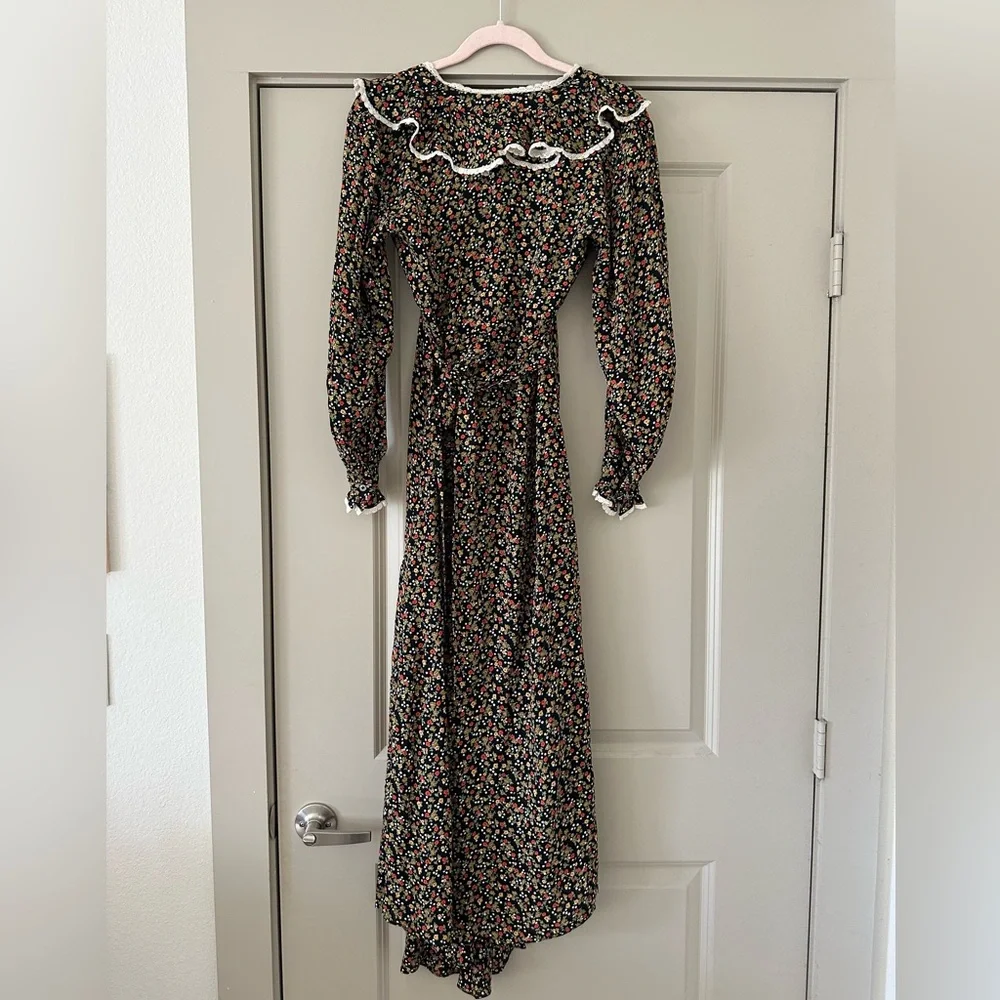 Doen NWOT Eugenie Black Floral Dress - Size XS - Picture 10 of 10